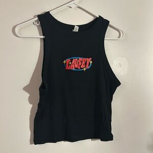 Laufey Official Bewitched Tour Merch Crop Baby Tank Black